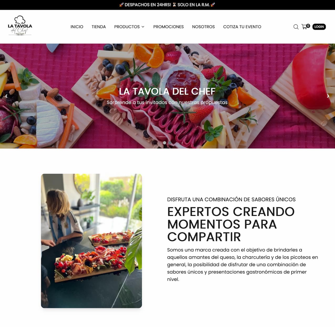 La Tavola Del Chef website